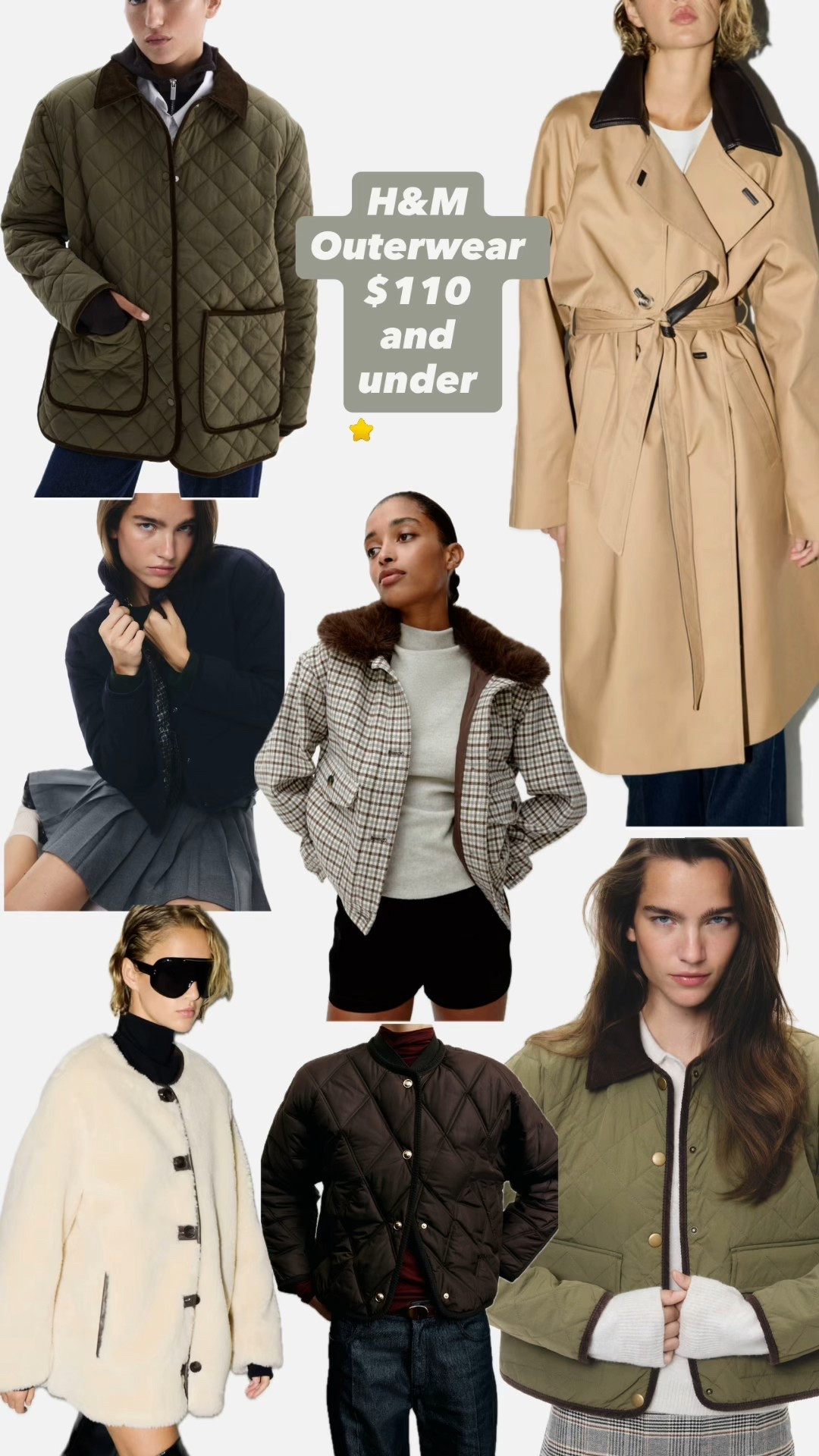 H&M outerwear $110 and under — daily edit cover from Found by Em