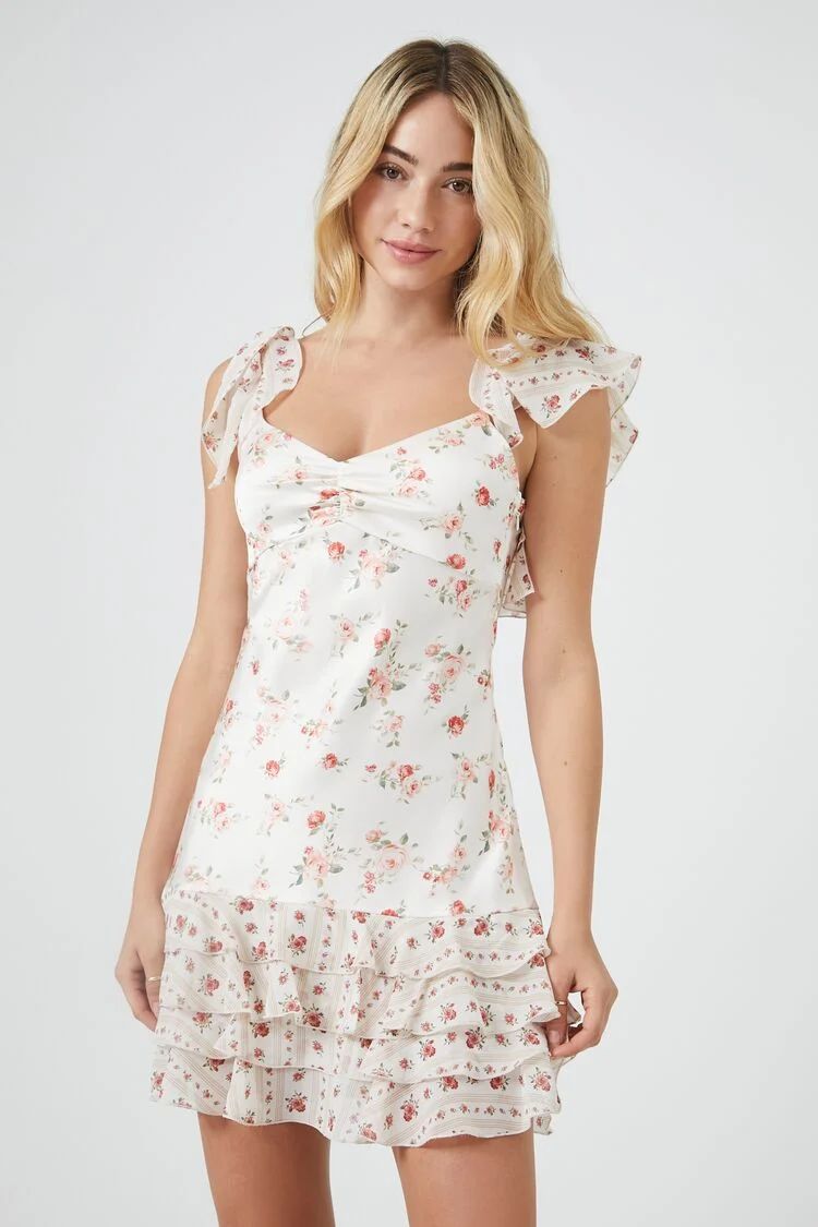 Tiered Floral Print Mini Dress | Forever 21