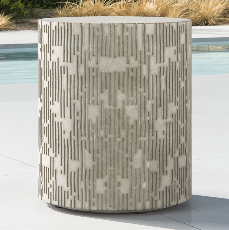 Cast Large Concrete End Table + Reviews | Crate and Barrel | Crate & Barrel