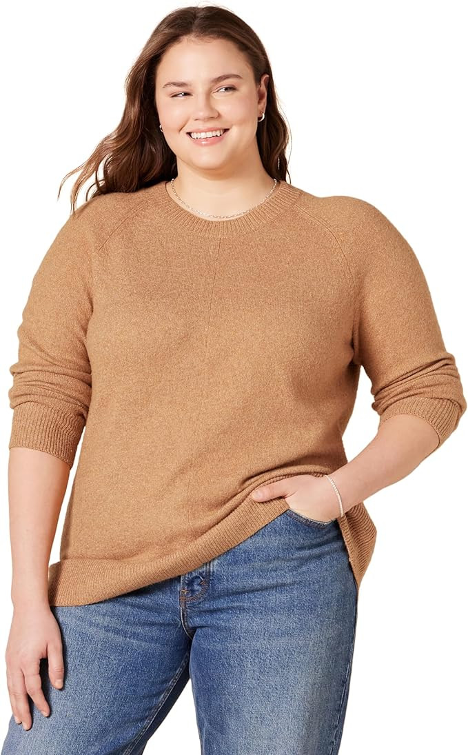 Amazon Essentials Women's Classic-Fit Soft Touch Long-Sleeve Crewneck Sweater (Available in Plus ... | Amazon (US)