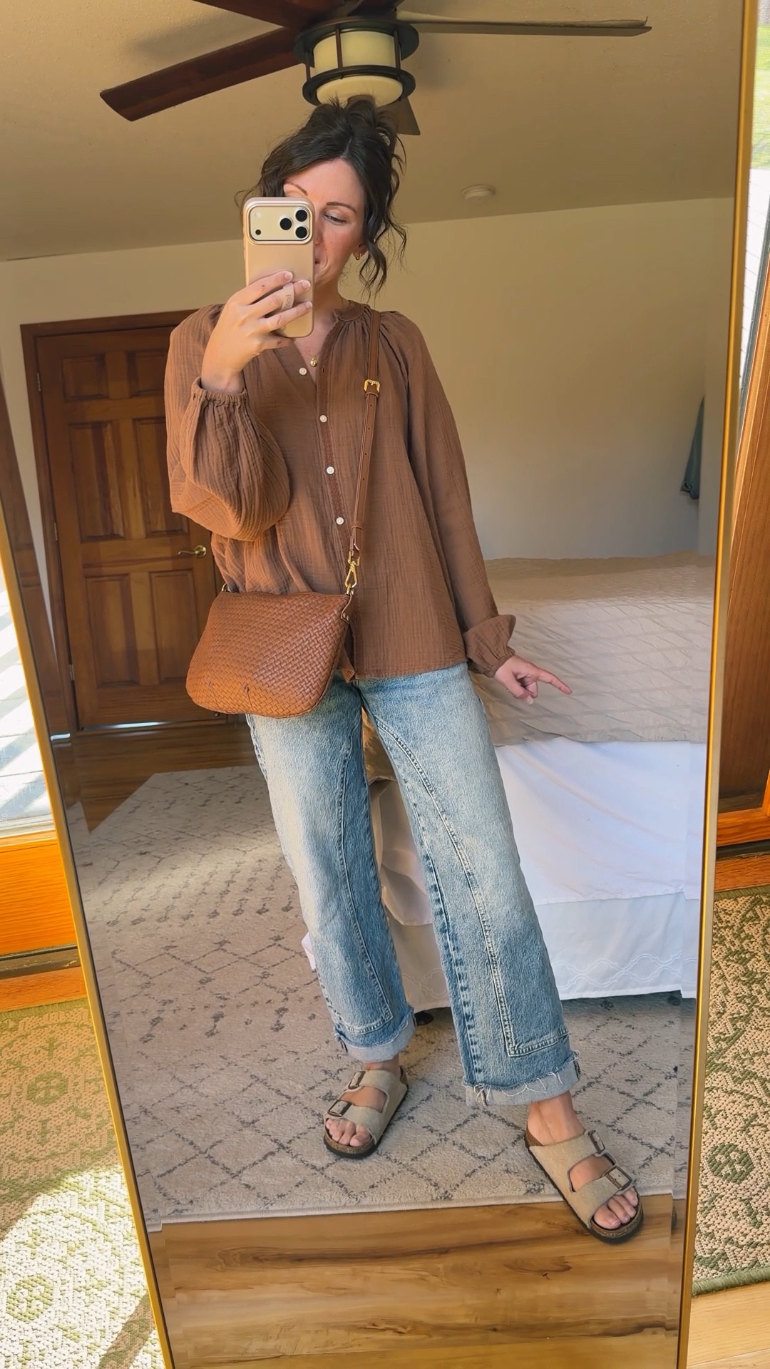 A large iced coffee kind of day🙌🏽

Picked up this cuteeee little gauze cotton top the other day! I’ll wear it like this and unbuttoned as a layer. Size small (I will wash and dry it and it’ll shrink—if I wasn’t going to do that I would do an xs!) 

size 24 short in my jeans (short isn’t available anymore but the raw hem makes them easily cut off).

36 in my Birkenstock sandals.




#LTKootd #LTKPetite #LTKmomlife