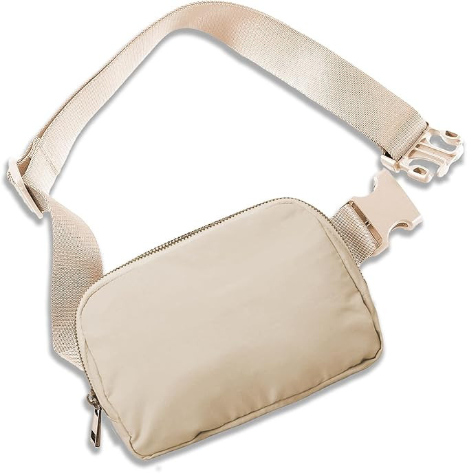 Ivory Lulu Belt Bag For Women and Teen Girls - Ladies Bum Bag Fashion Waist Packs, Lulu Dupe Bag ... | Amazon (US)