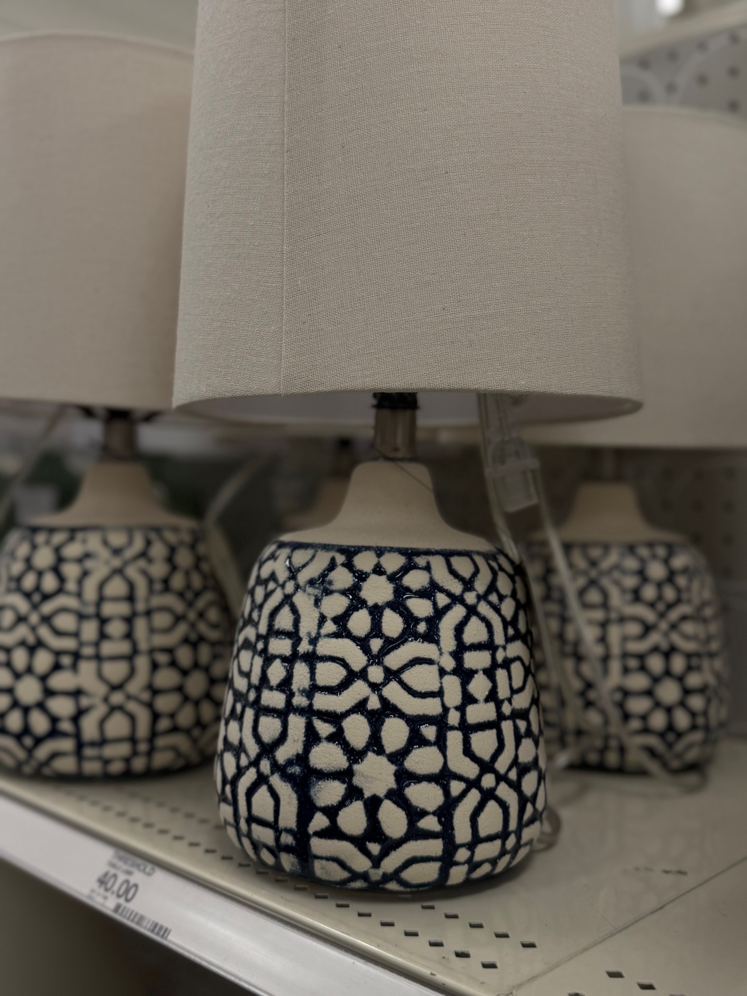 Blue and white lamp 

#LTKHome #LTKSeasonal