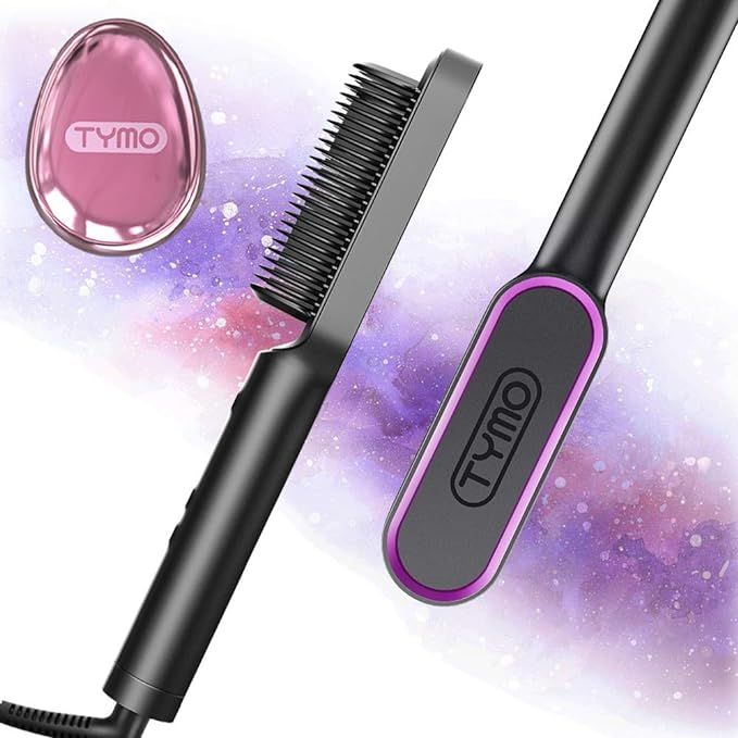 TYMO RING Hair Straightener Brush – Hair Straightening Iron with Built-in Comb, 20s Fast Heatin... | Amazon (US)