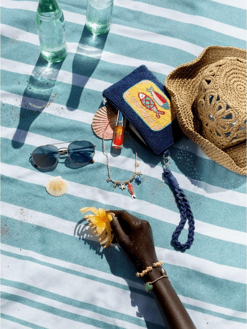 No Boundaries Women's Beaded Wristlet, Navy Sardines | Walmart (US)