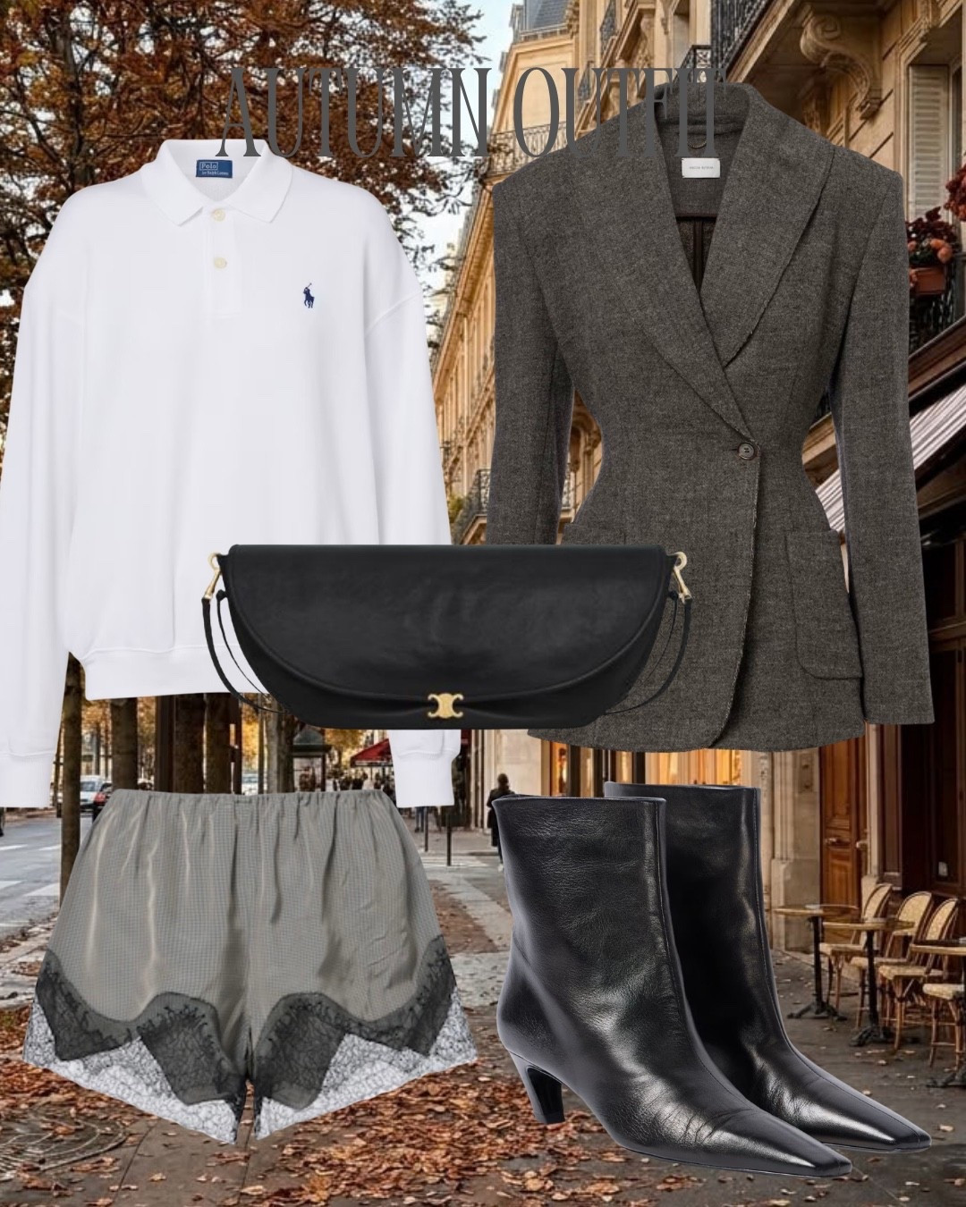 Ralph Lauren top, celine bag, celine half moon bag, Khaite boots, Frankie shop shorts, fitted blazer

#LTKFashionMonth #LTKuk #LTKautumn