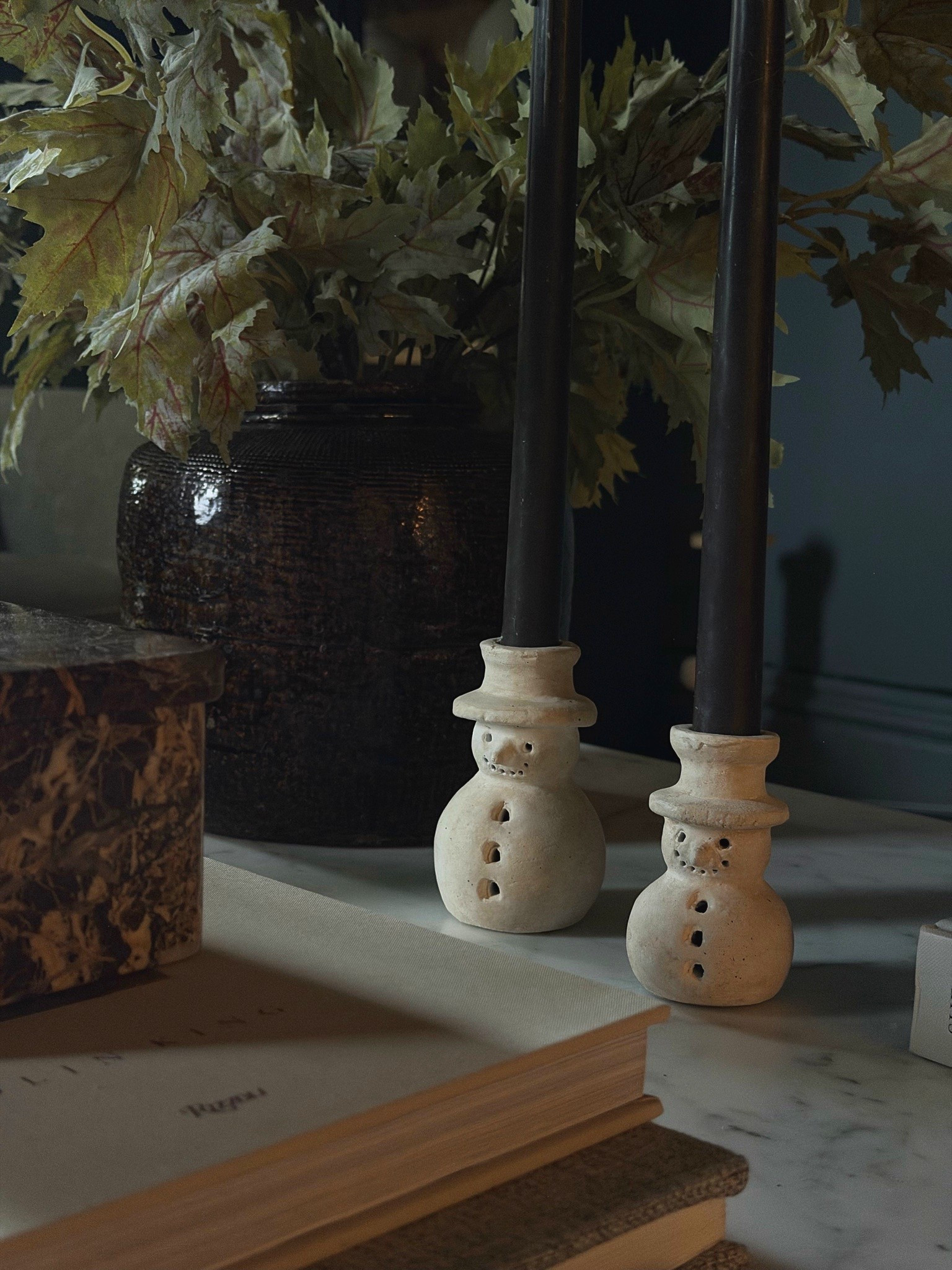 I had to buy some immediately pottery barn, terra-cotta snowman, taper candle holder. They are a little bit pricey but super cute one-of-a-kind. You won’t find anything like this holiday decor from pottery barn

#LTKSaleAlert #LTKHome