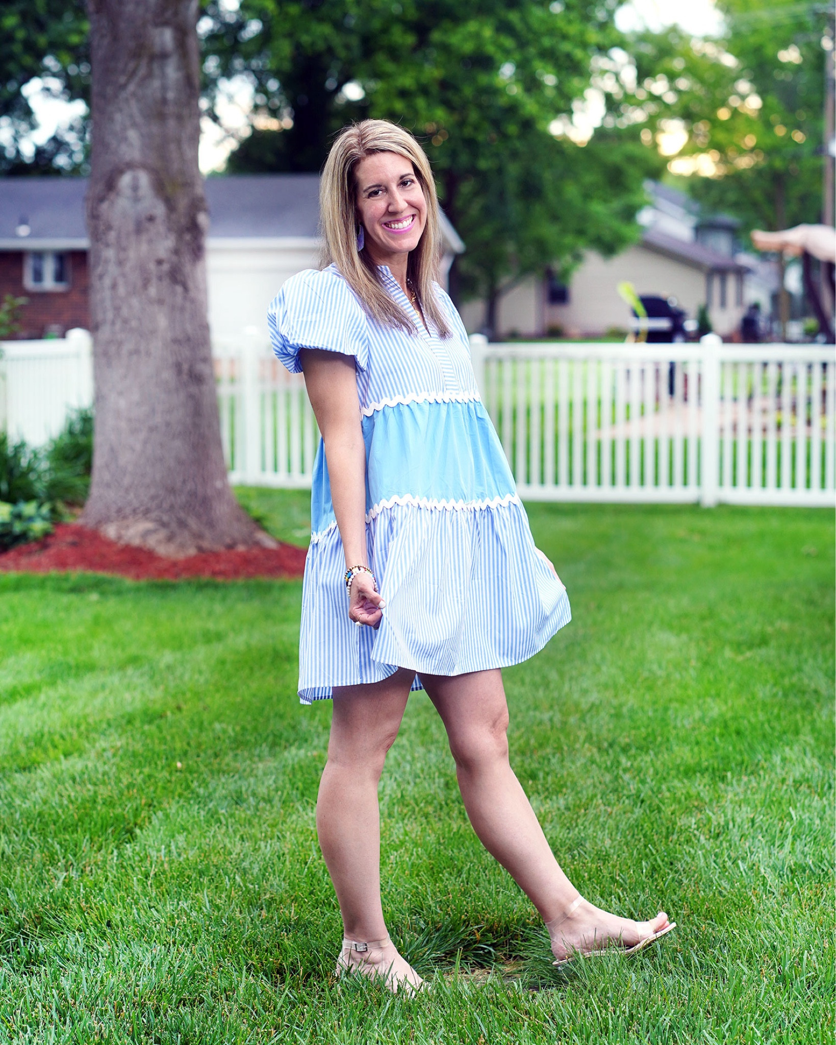 3 Trendy Summer Looks: Rick Rack Trim Dress in Sky Blue, Textured Colorblock Top & Smocked Floral Top

#LTKSeasonal #LTKOver40