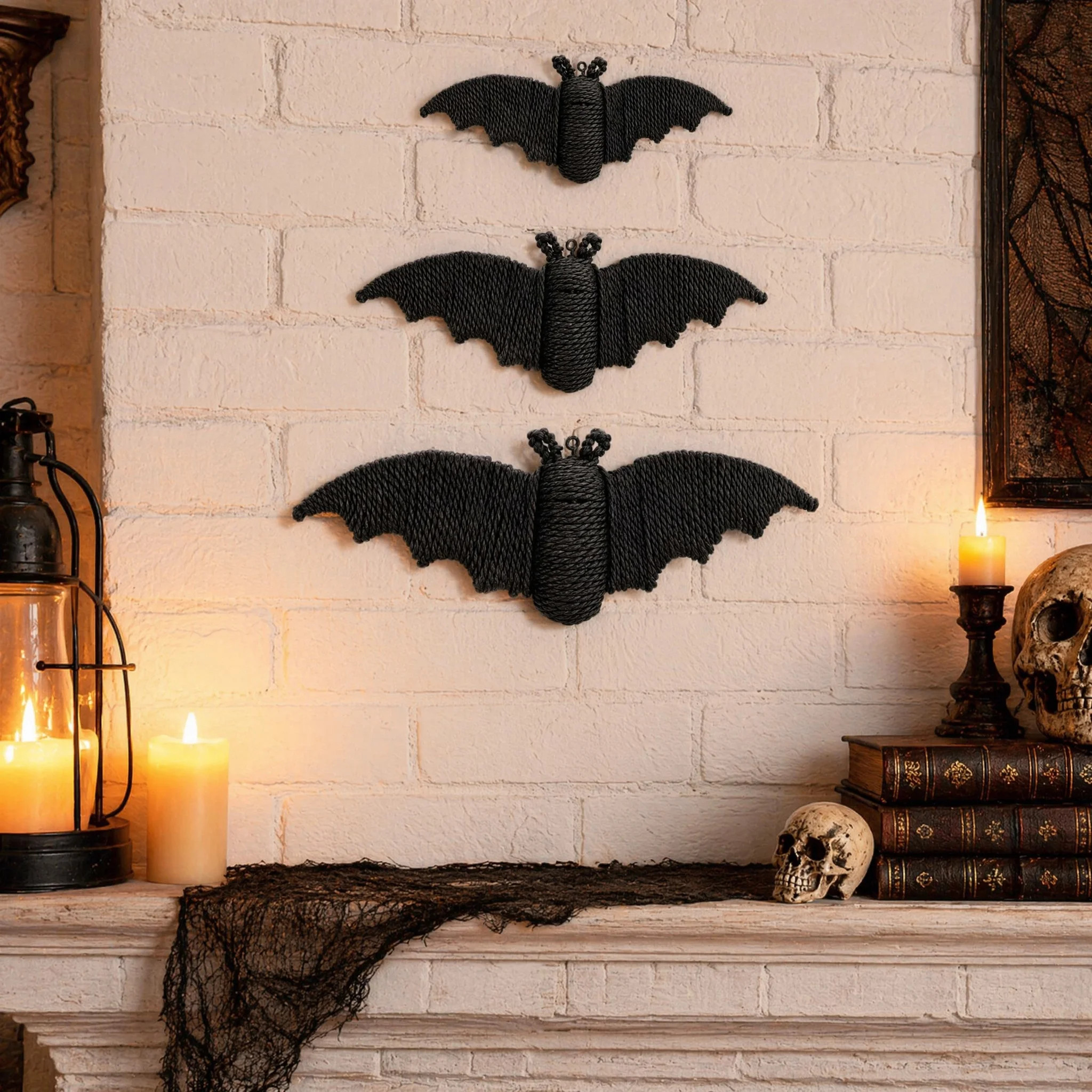 3 Pack Halloween Outdoor Wicker Bat Decor Decorations,Halloween Decorations Black Woven Bats,Black Wicker Rattan Bats Halloween Decorations Indoor & Outdoor | Walmart (US)