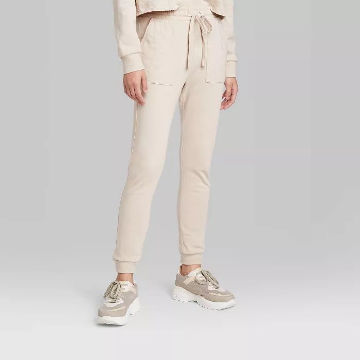 Women's High-Rise Skinny Vintage Jogger Pants - Wild Fable™ Beige | Target