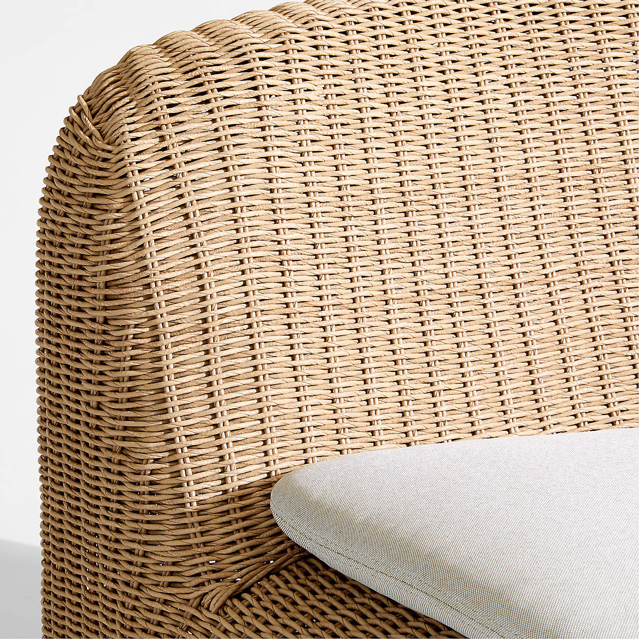 Ipanema Wicker Outdoor Lounge Chair with Cushion + Reviews | Crate & Barrel | Crate & Barrel