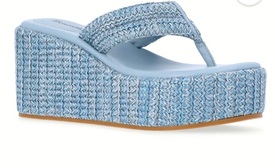 Walmart blue wedge sandal
#sandal