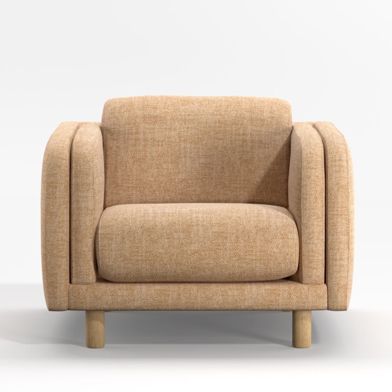 Pershing Curved Arm Chair + Reviews | Crate & Barrel | Crate & Barrel