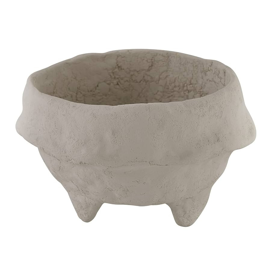 Santa Barbara Design Studio Pure Design Paper Mache Footed Decorative Bowl, Small, Grey | Amazon (US)