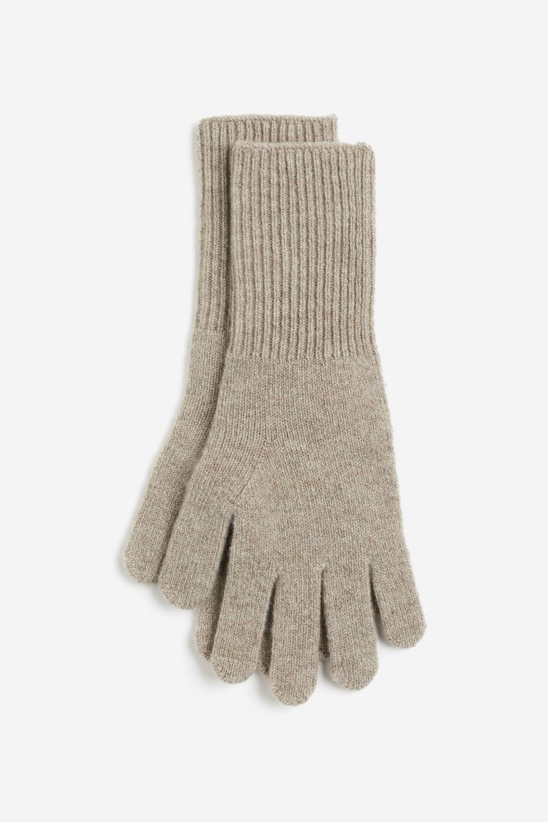 Cashmere-blend gloves - Dark grey - Ladies | H&M GB | H&M (UK, MY, IN, SG, PH, TW, HK)