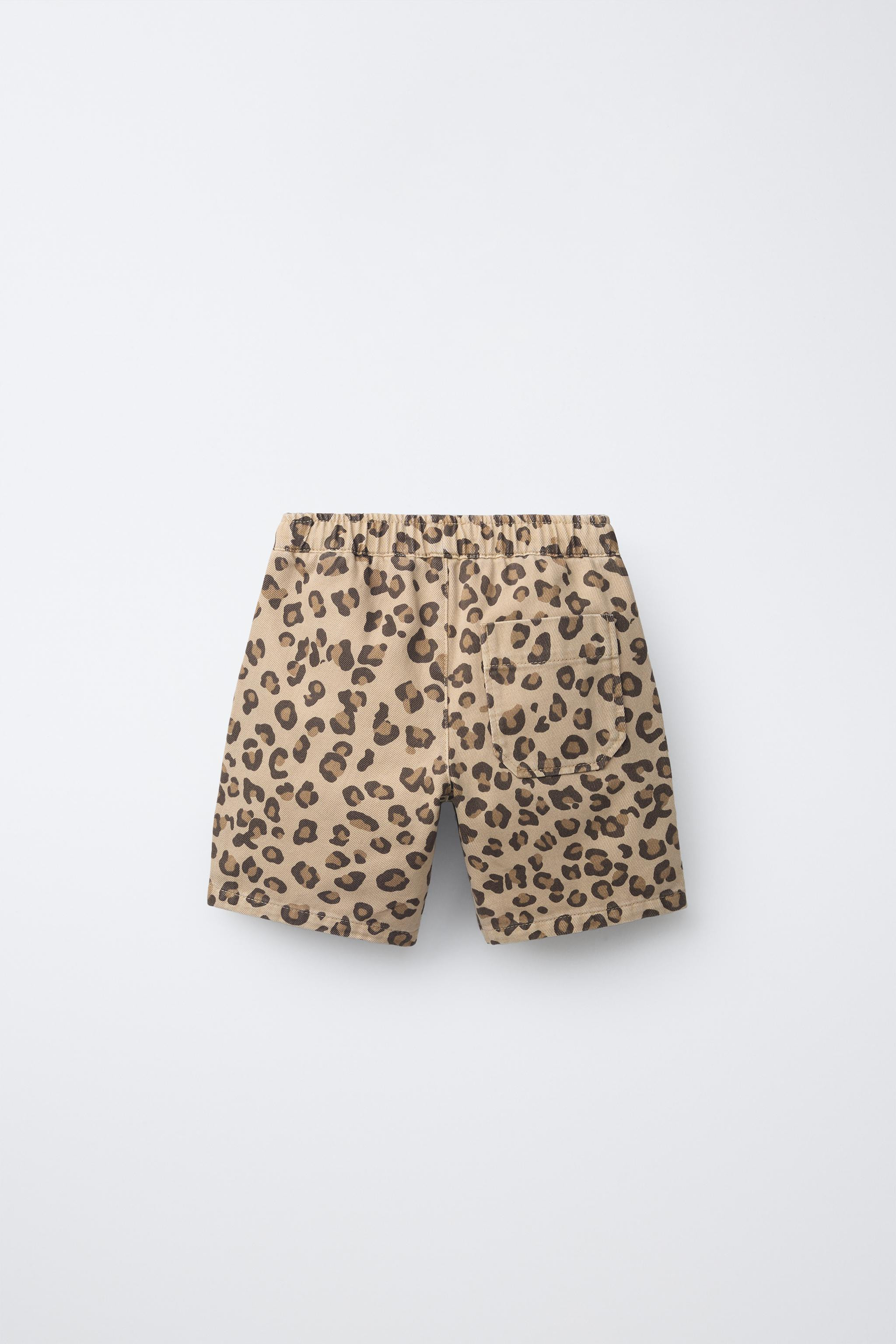 ANIMAL PRINT TWILL SHORTS | Zara US