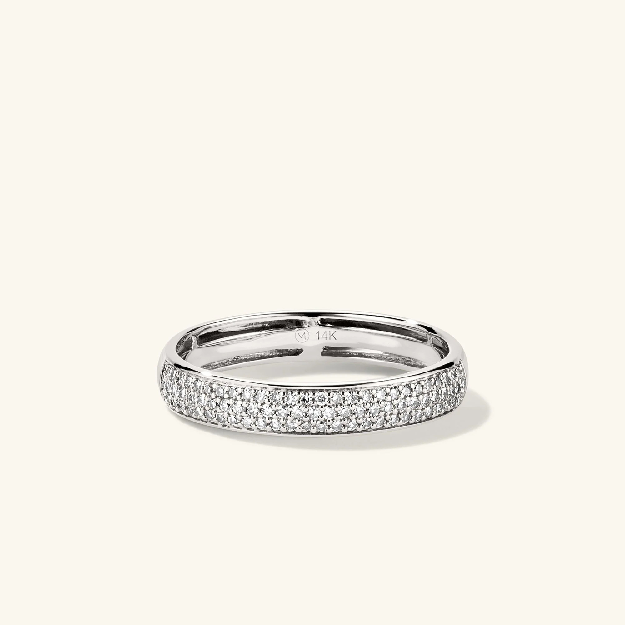 Pavé Diamond Bold Half Eternity Ring | Mejuri Fine Crew