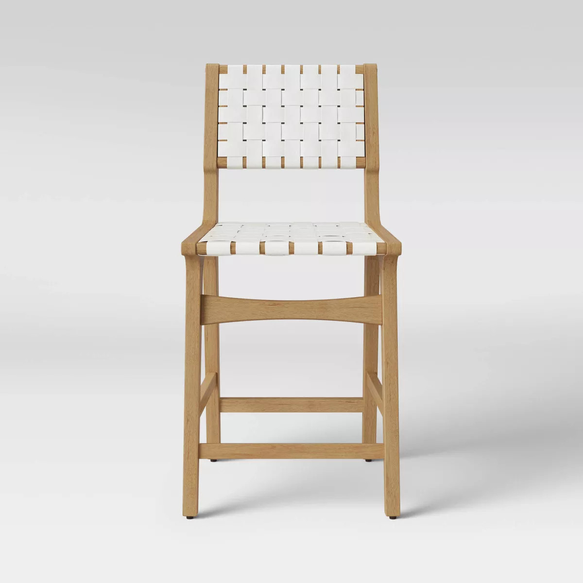 Ceylon Woven Counter Height Barstool White/Natural - Threshold™: Rubberwood Frame, 24" Seat Hei... | Target