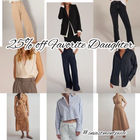 From perfect pants (in crepe and denim!), blazers, tops, dresses and crop button downs- get 25% off select items @favoritedaughter with code FLING25 #investmentpiece 

#LTKSeasonal #LTKsalealert #LTKstyletip