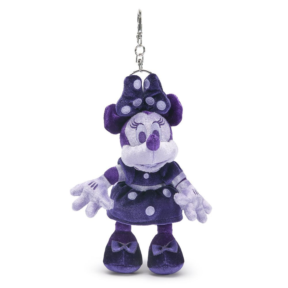 Minnie Mouse Plush Keychain Bag Charm \u2013 Purple \u2013 8'' \u2013 Exclusive \u2013 D23: The U... | Disney Store