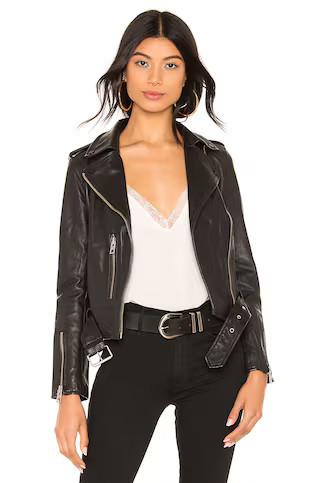 ALLSAINTS Balfern Leather Biker Jacket in Black from Revolve.com | Revolve Clothing (Global)