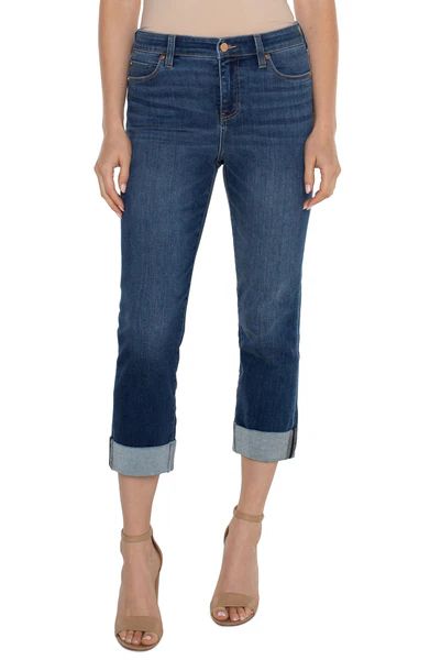 ECO CHARLIE CROP WIDE ROLLED CUFF | Liverpool Jeans