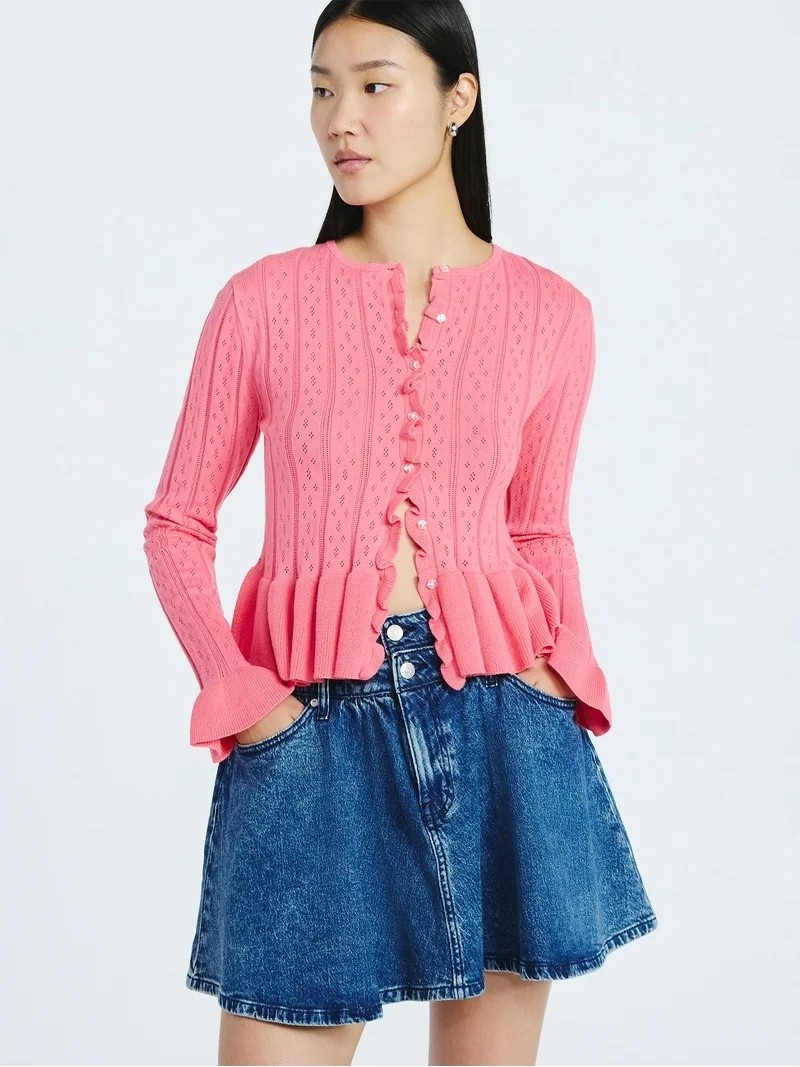 Just ordered this $26 ruffle cardigan 😍 Spring new arrivals!!! 