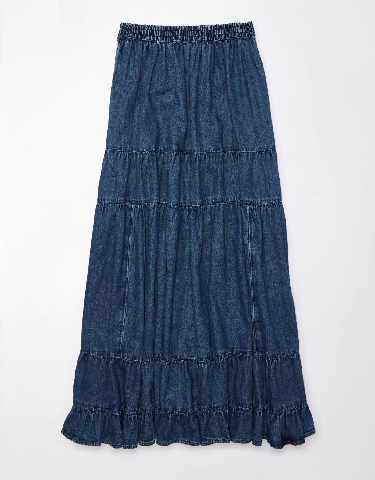 AE High-Waisted Chambray Maxi Skirt | American Eagle Outfitters (US & CA)