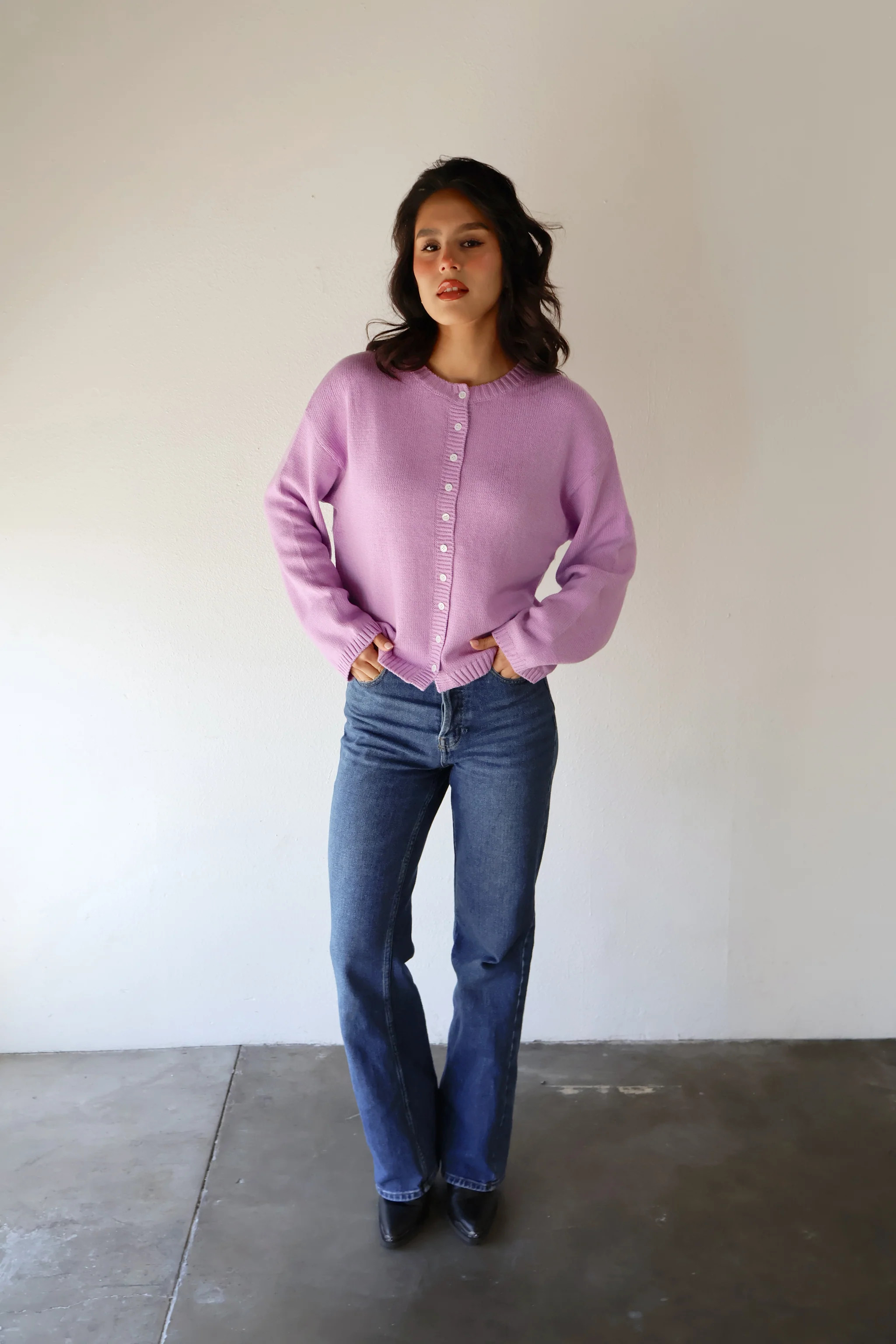 WEAVE CARDIGAN // LILAC | SOTE The Label