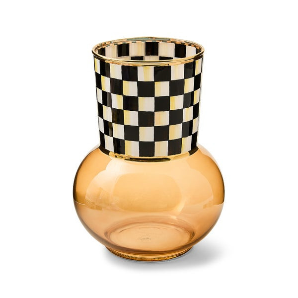 MacKenzie-Childs Courtly Check Glass Vase | MacKenzie-Childs