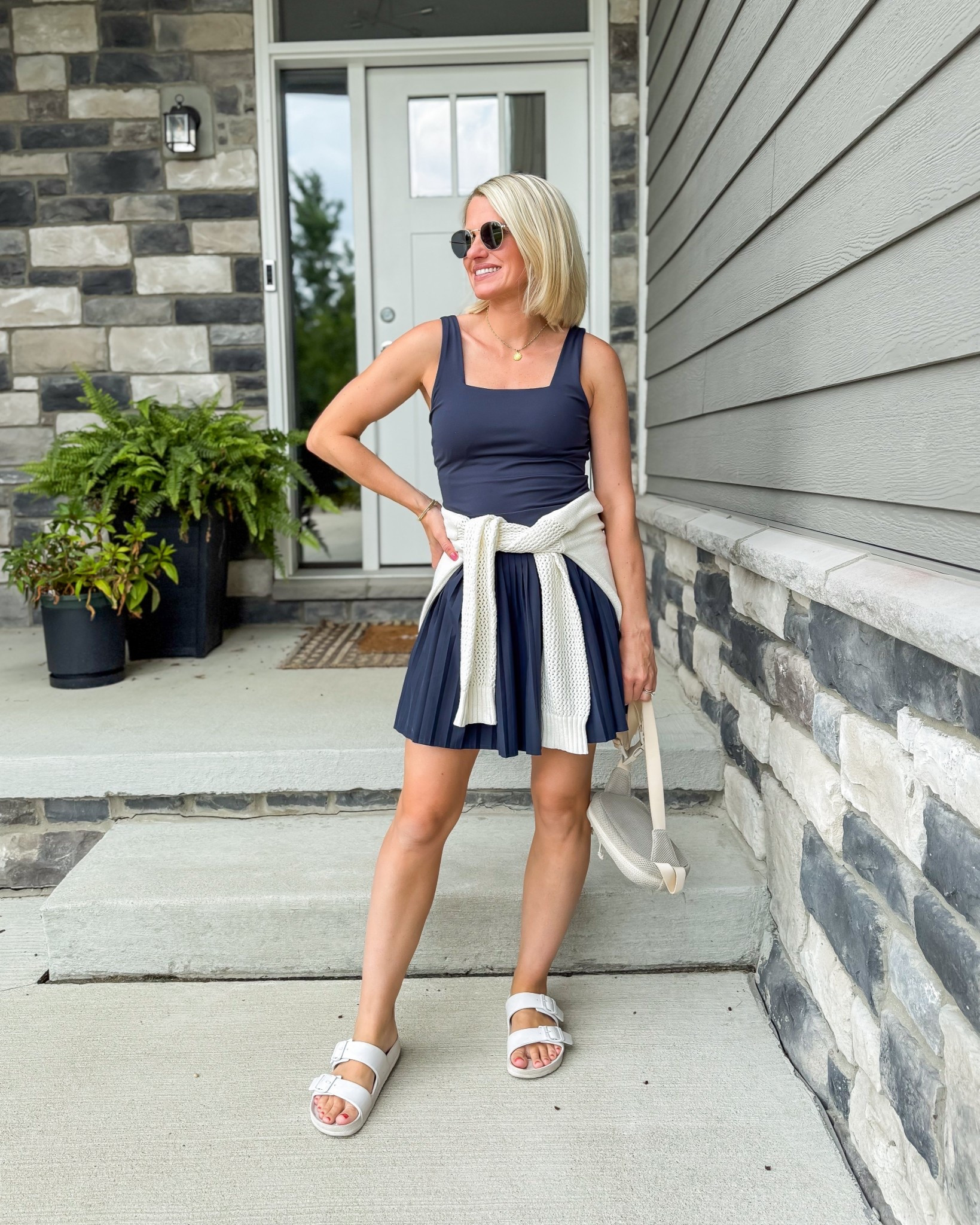 What I wore on Monday this week as a 40 year old mom! Dress- small || sweater- xsmallL

#LTKFindsUnder100 #LTKStyleTip #LTKSeasonal