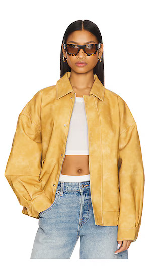Kenny Bomber in Mustard | Revolve Clothing (Global)