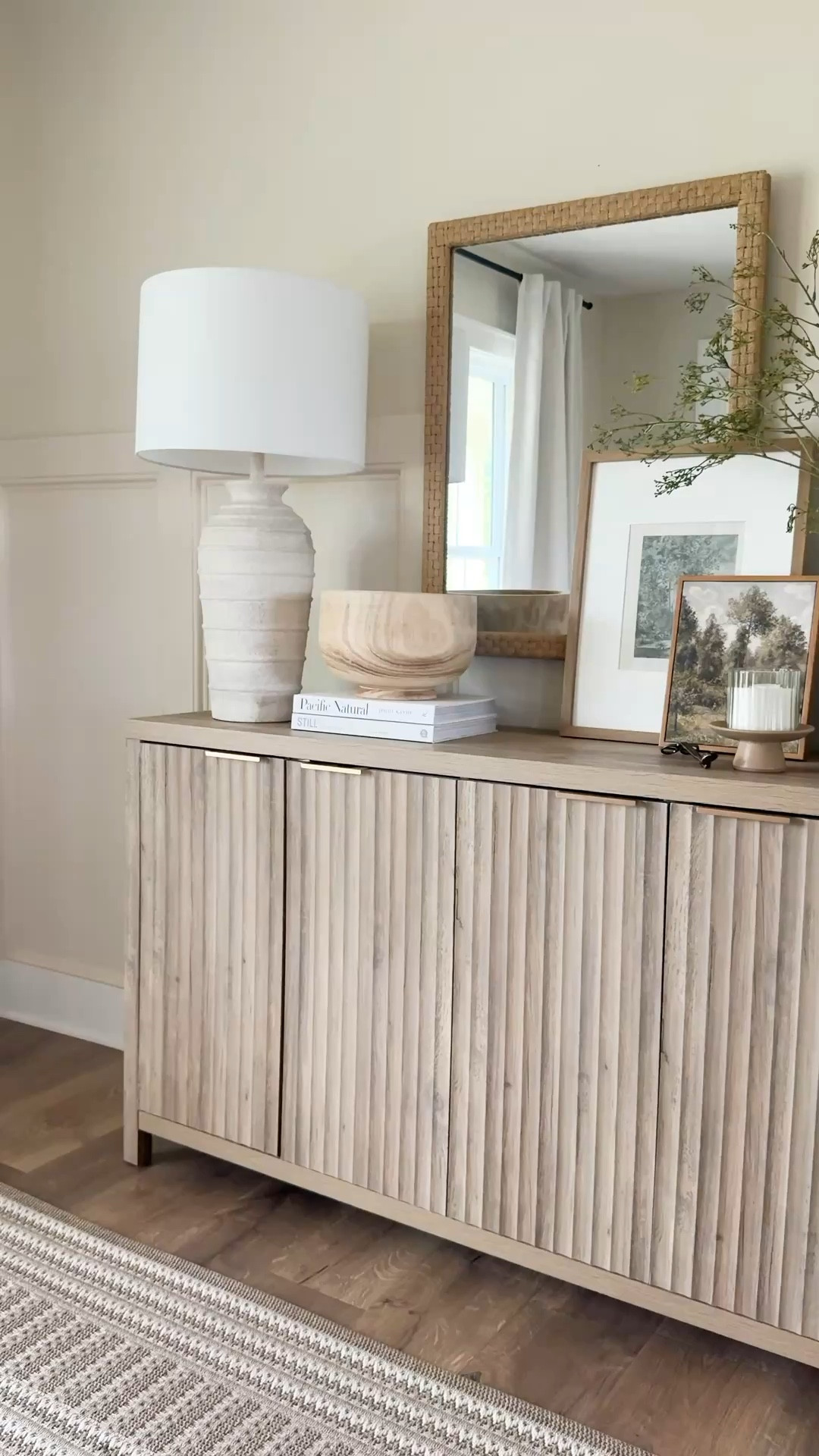 Console table / sideboard styling inspo

Home decor, table decor, table lamp, neutral home, sideboard, console table, artwork 

#LTKHome #LTKSaleAlert