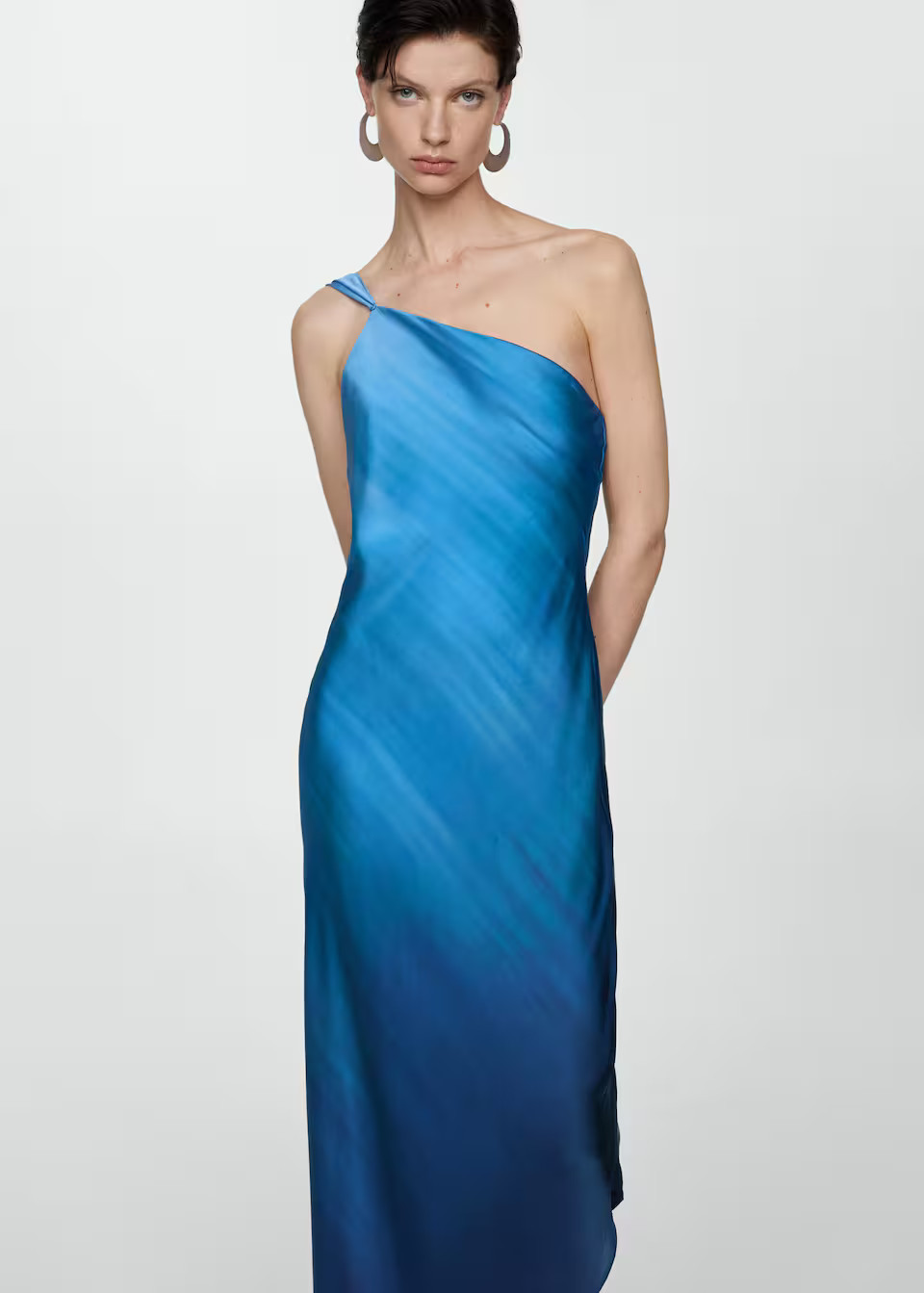 Asymmetrical gradient dress -  Women | Mango United Kingdom | MANGO (UK)