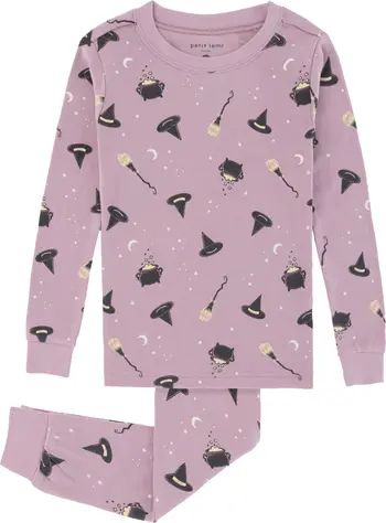 Kids' Bewitched Glow in the Dark Cotton Fitted Two-Piece Pajamas | Nordstrom