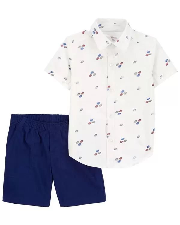 Toddler 2-Piece Button-Down Shirt & Short Set | Carter's