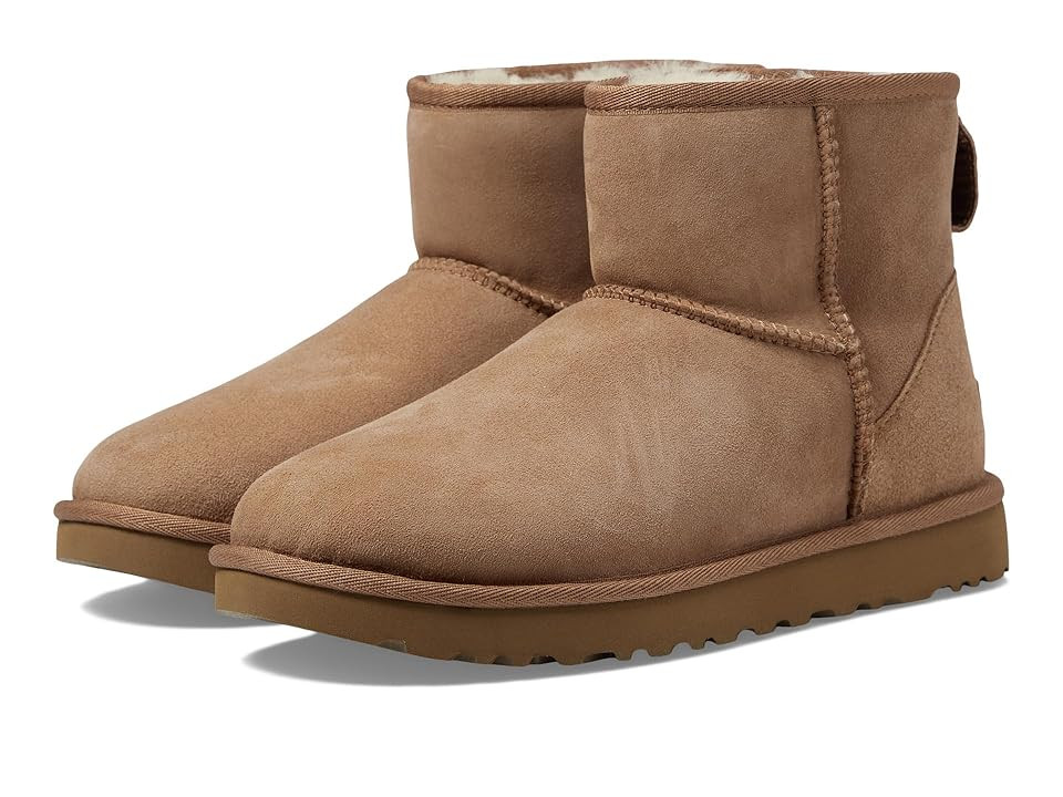 UGG Classic Mini II Women's Boots Chestnut : 9 B - Medium, Sheepskin/Suede | Zappos