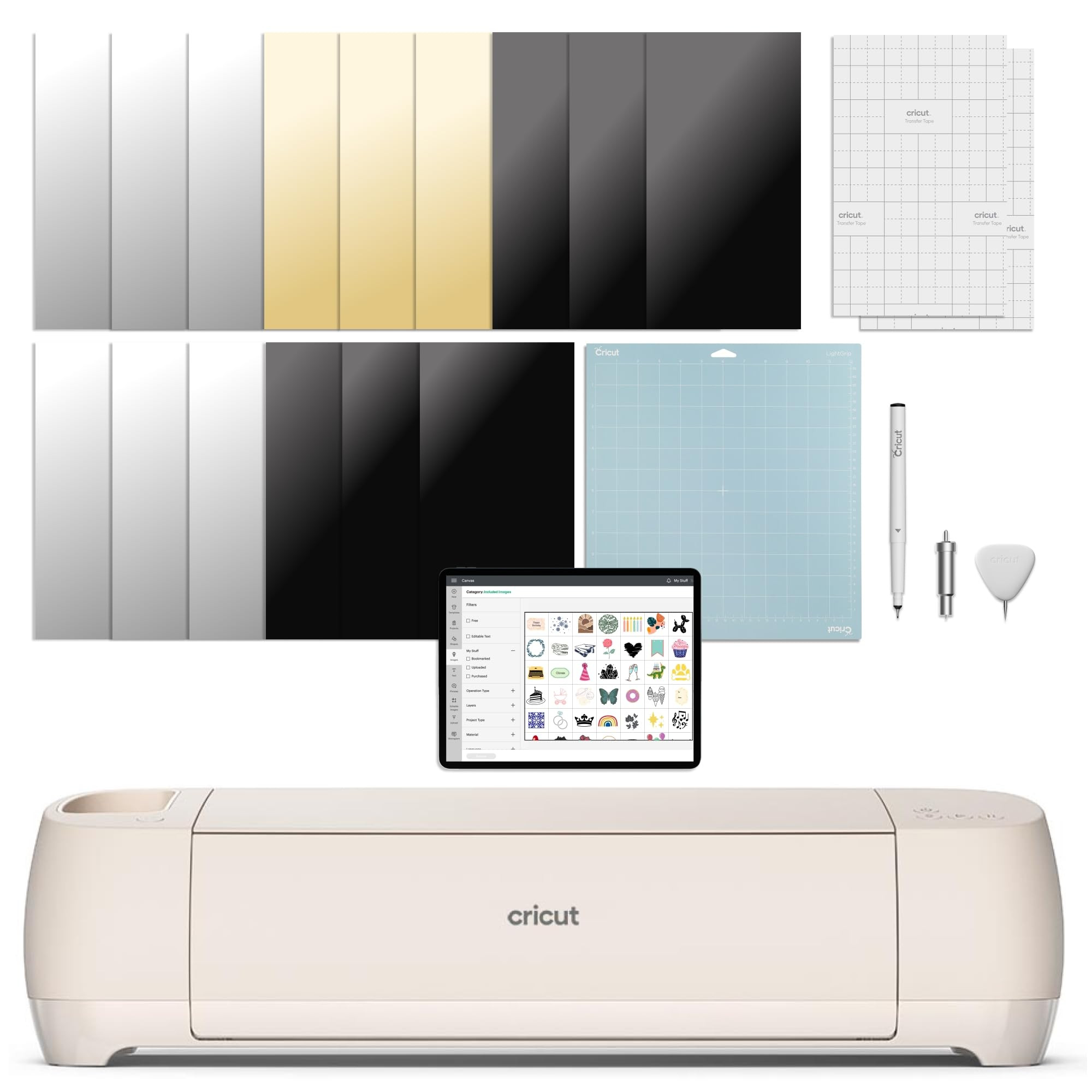 Cricut Explore 4 - Smart Cutting Machine (Seashell) | Digital Content Bundle - Includes Images in... | Amazon (US)