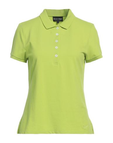 Emporio Armani Woman Polo shirt Lime green Size XXL Cotton, Elastane | YOOX (US)