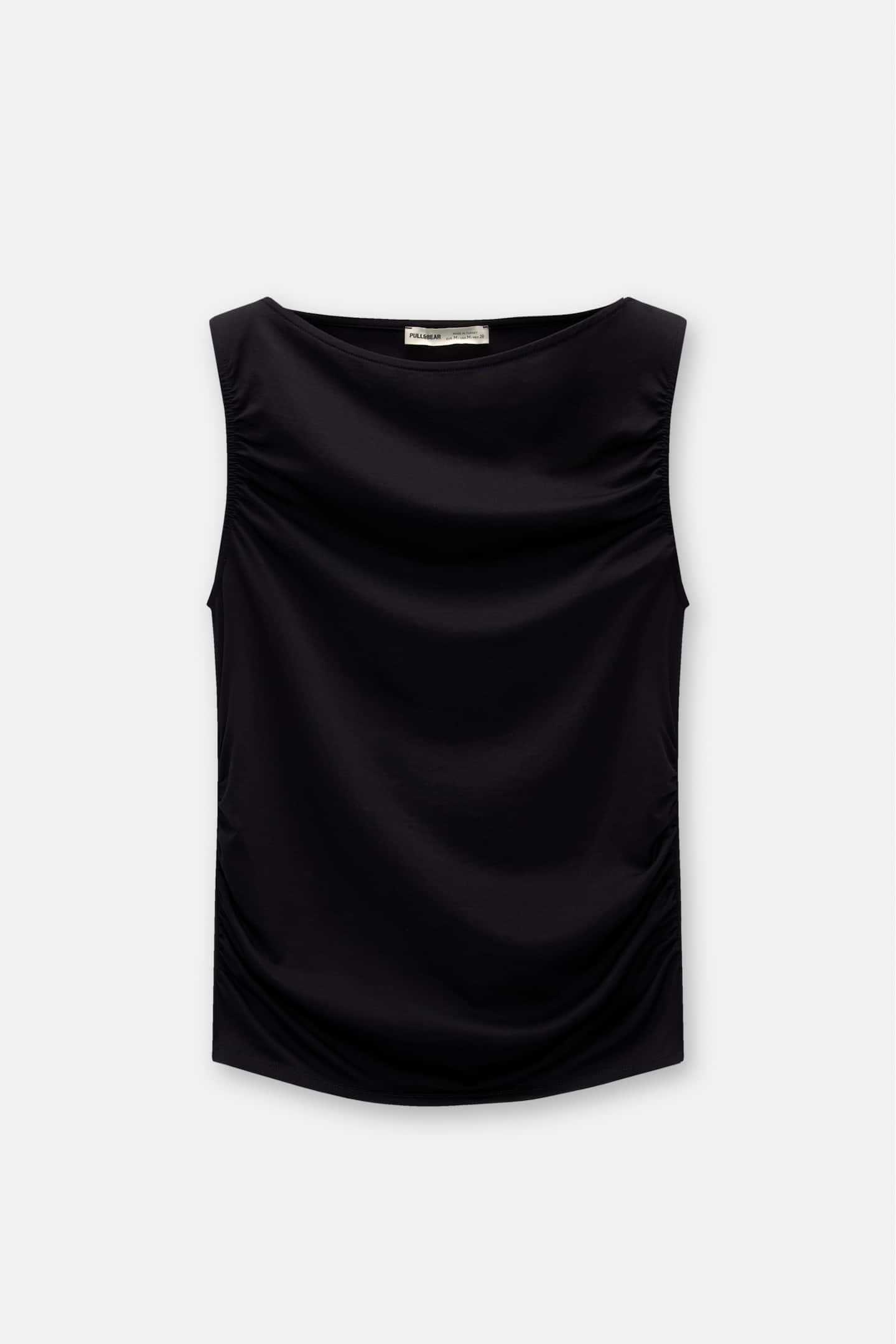 Gathered polyamide top - pull&bear | PULL and BEAR UK