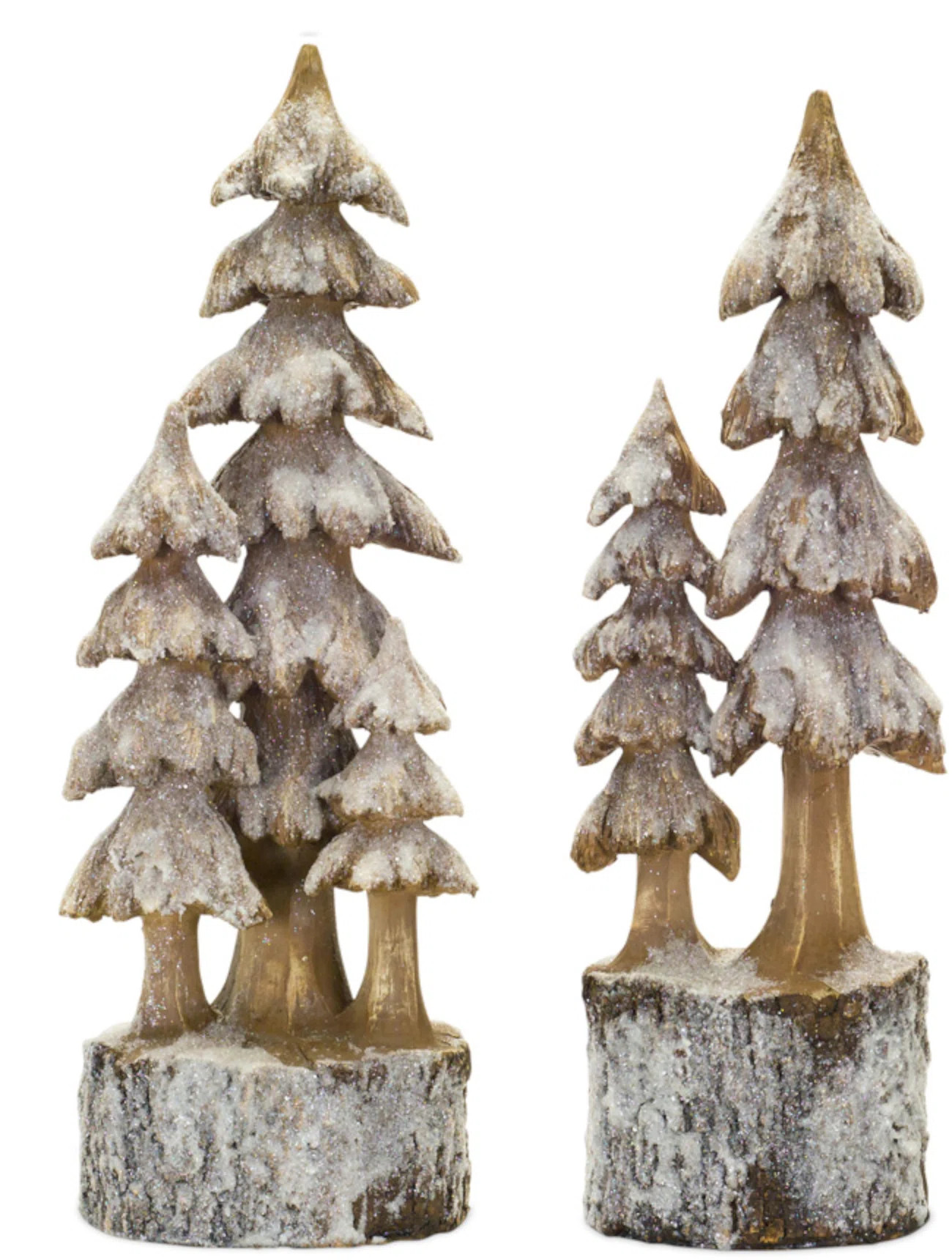 Tree On Base (Set Of 2) 14"H Resin | Wayfair North America