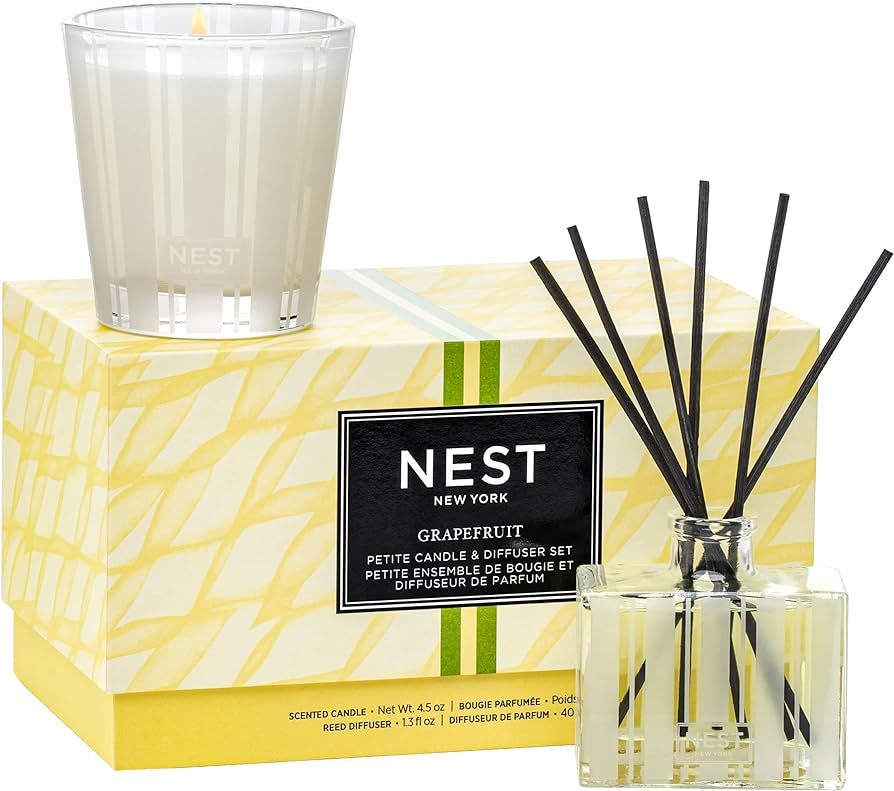 NEST Fragrances Grapefruit Petite Candle & Reed Diffuser Set, 4 Ounce | Amazon (US)