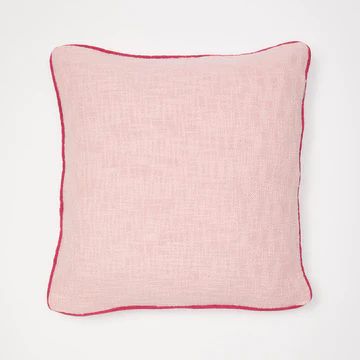 Charlie Cotton Square Pillow Cover - Pink - Dormify | Dormify