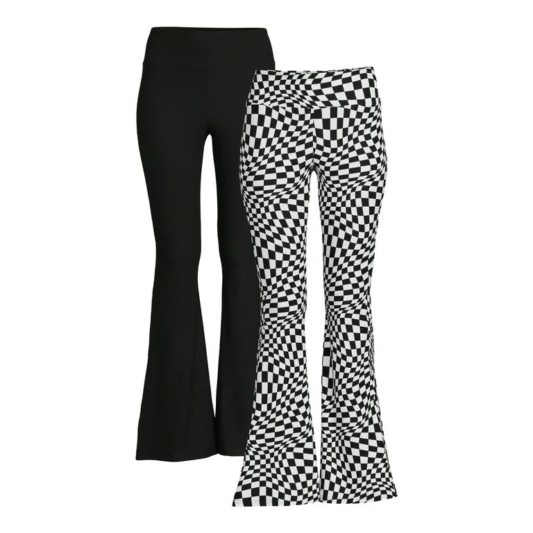 No Boundaries Juniors Knit Flare Pants, 2-Pack - Walmart.com | Walmart (US)