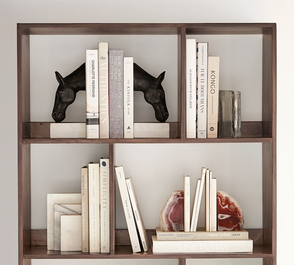 Bronze Horse & Marble Bookends | Pottery Barn (US)