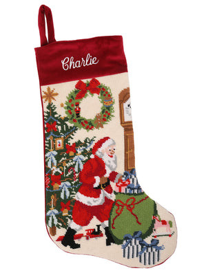 Stephanie Fishwick for Over The Moon Velvet Cuff Santa Stocking | Over The Moon
