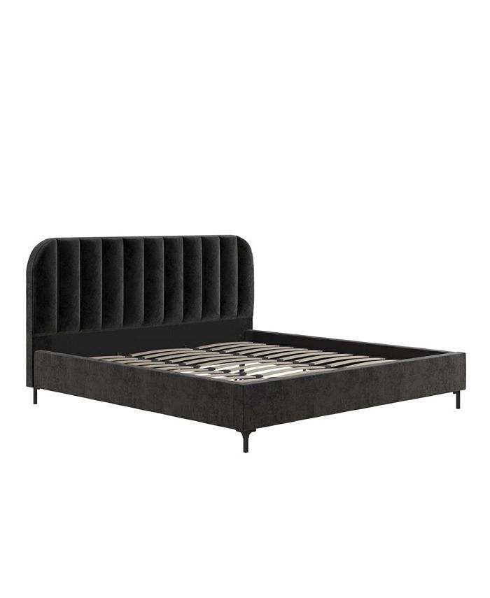 Atwater Living Carly Upholstered Bed, King & Reviews - Furniture - Macy's | Macys (US)