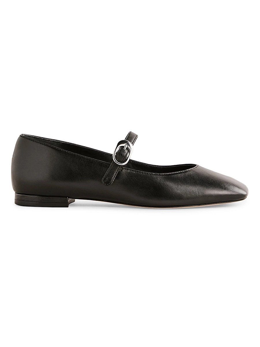 Women's Melissa Leather Mary Jane Flats - Black - Size 7.5 | Saks Fifth Avenue