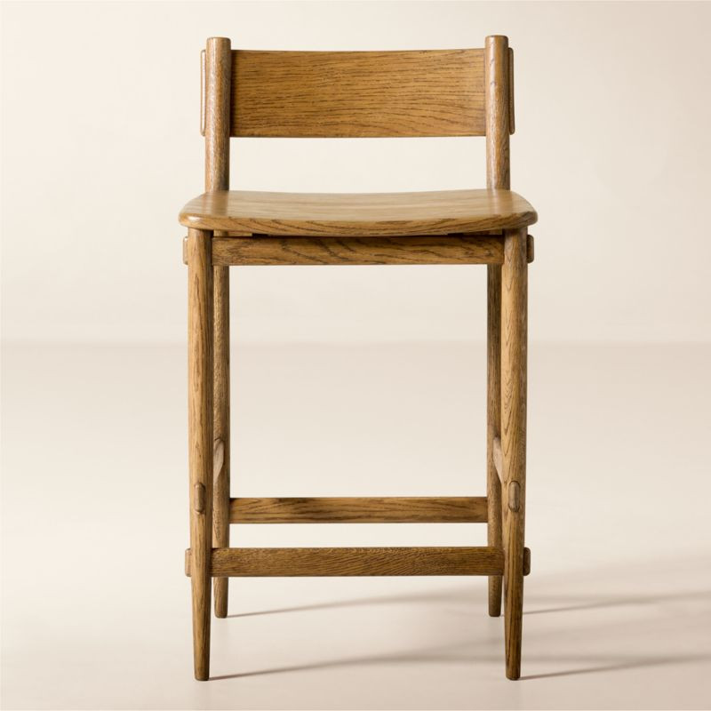 Merritt Oak Counter Stool | CB2 | CB2