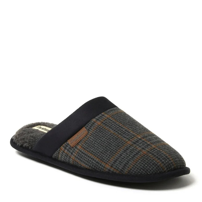 Dearfoams Cozy Comfort Men's Plaid Bound Scuff Slippers - Walmart.com | Walmart (US)
